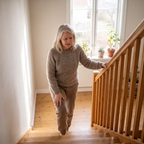 Orvello knästöd illustrerat i en vardagssituation